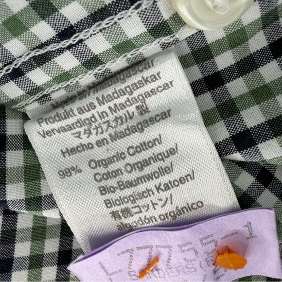 J CREW Secret Wash Classic Button Down Shirt Blue Green White Gingham Mens L - Picture 8 of 9